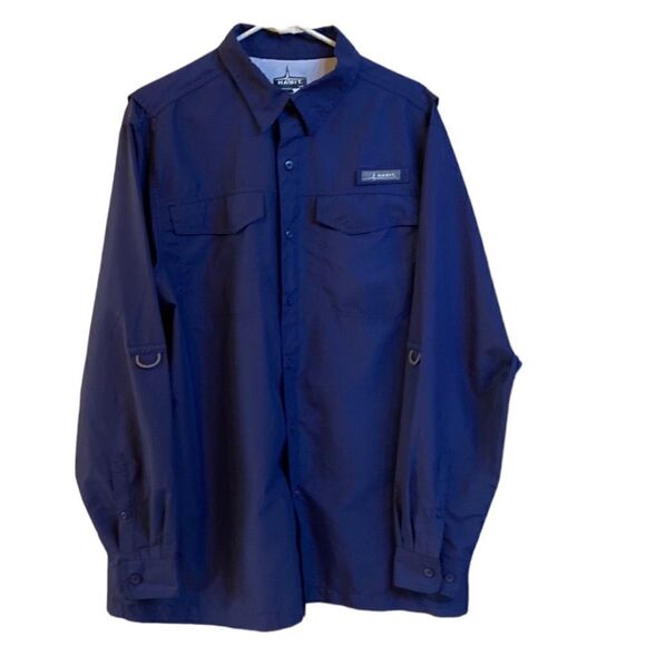 Habit Men’s Fourche Mountain Long Sleeve River Guide Fishing Shirt Size Large - Picture 1 of 10